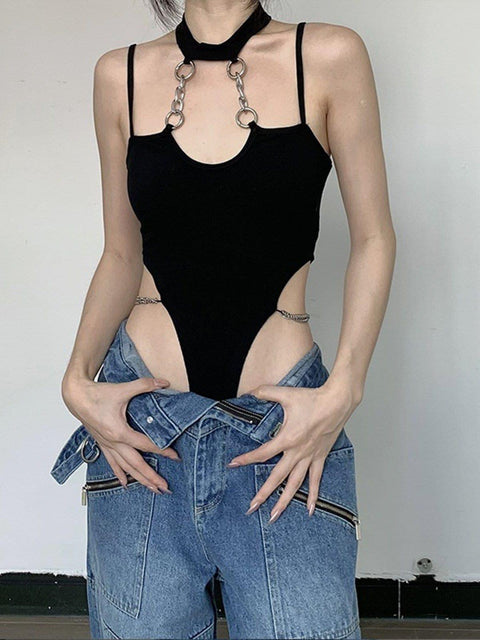 Hollow Chain Jumpsuit - Anagoc