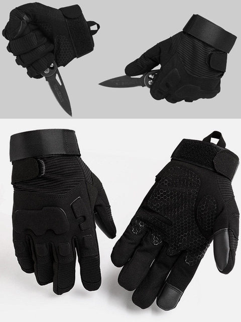 Combat Patchwork Protection Gloves - Anagoc