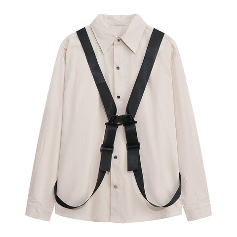 Cross Strap Function Long Sleeve Shirt - Anagoc