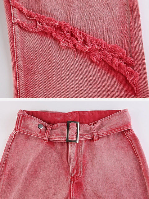 Tassel Patchwork Pants - Anagoc