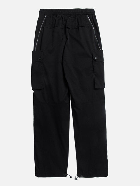 Big Pocket Long Zip Up Cargo Pants - Anagoc