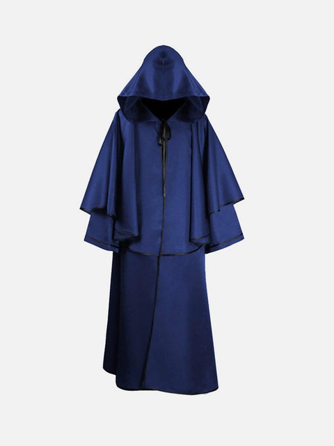 Punk Hooded Wizard Long Sleeve Cape - Anagoc