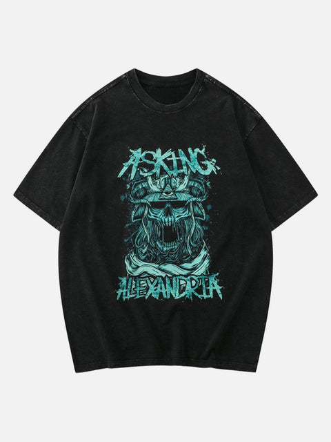 Asking Alexandria Skull Graphic Tee - Anagoc