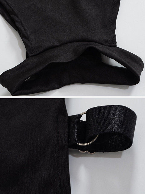 Hollow Side Slit Dress - Anagoc