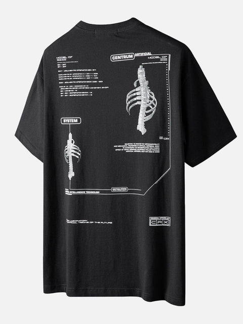 Display Skeleton Graphic Tee - Anagoc