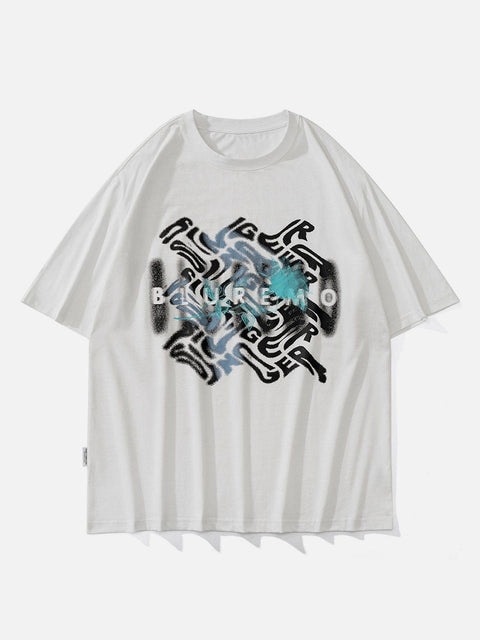 Abstract Letters Graphic Tee - Anagoc