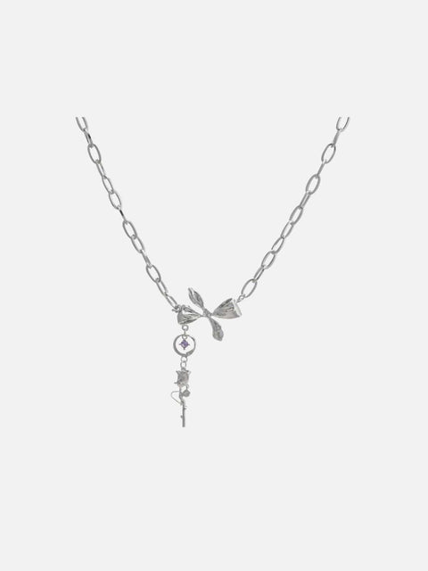 Rose Bow Necklace - Anagoc