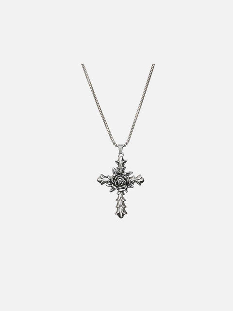 Rose Cross Necklace - Anagoc