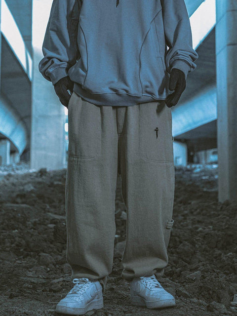 Fake Two Strap Cargo Pants - Anagoc