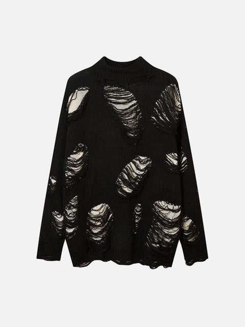 Hole Cut Out Sweater
