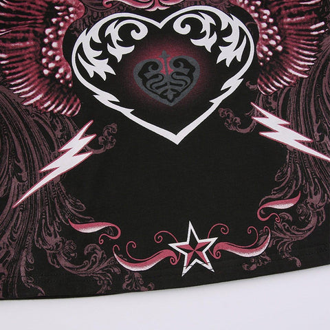 Love Totem Print Long Sleeve T Shirt - Anagoc