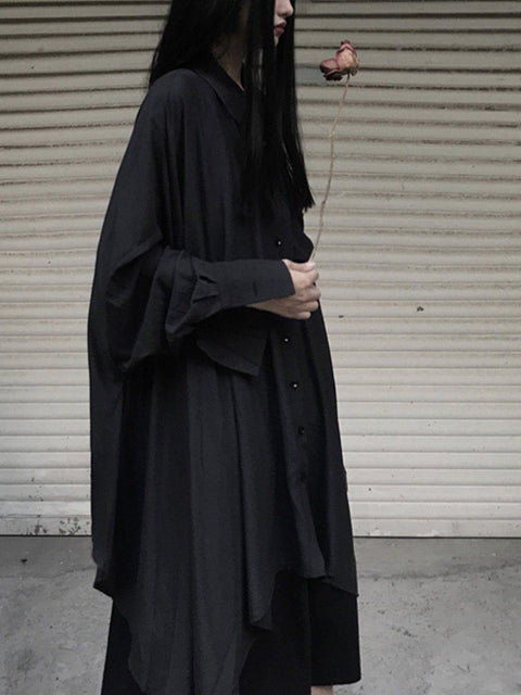Irregular Loose Long Shirt - Anagoc
