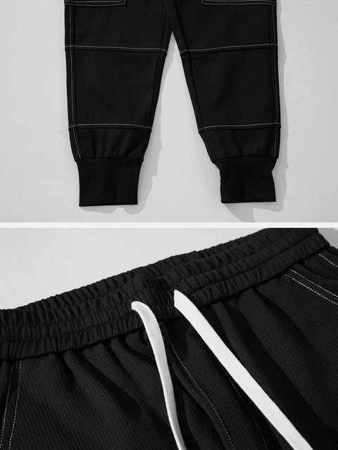 Topstitched Pocket Cargo Pant - Anagoc