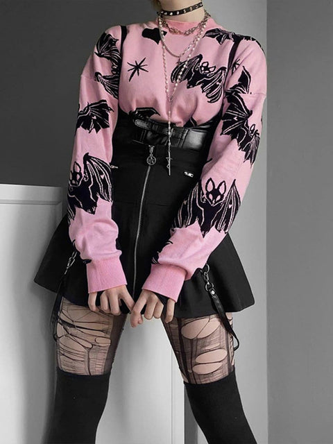 Dark Bat Knit Sweater