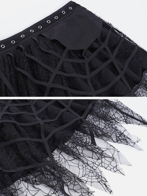 Lace Spider Web Skirt - Anagoc