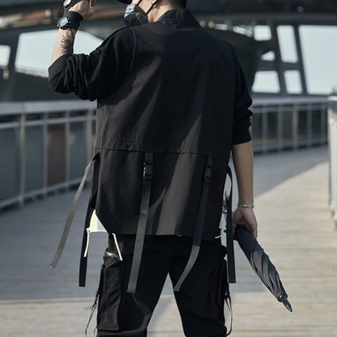 Combat Ribbons Cardigan Vest - Anagoc