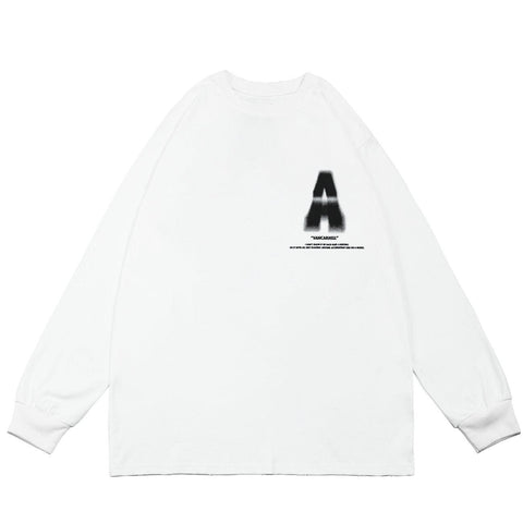 Unreal Letters Cotton Oversized Washed Sweatshirt - Anagoc