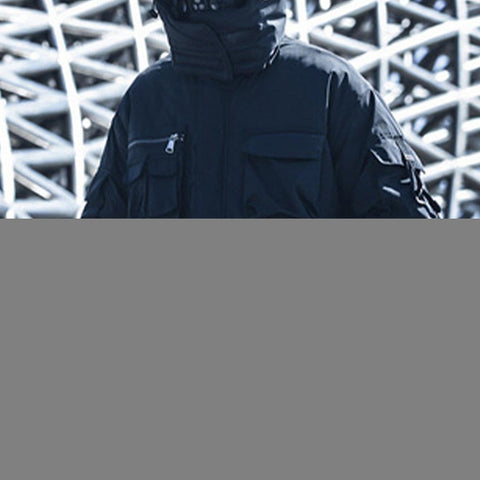 Removable Multi Pockets Winter Coat - Anagoc