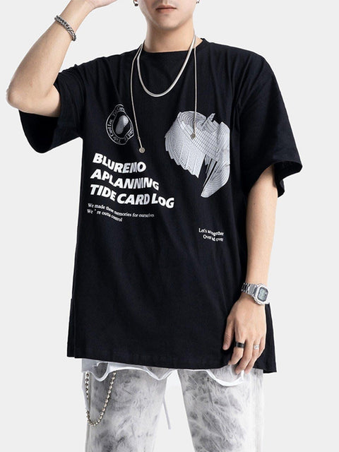 Stereoscopic Building Graphic Tee - Anagoc