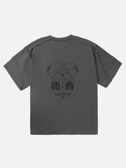 Heart Machine Embroidery Tee - Anagoc