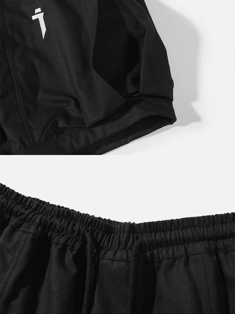 Pockets Embroidery Shorts - Anagoc