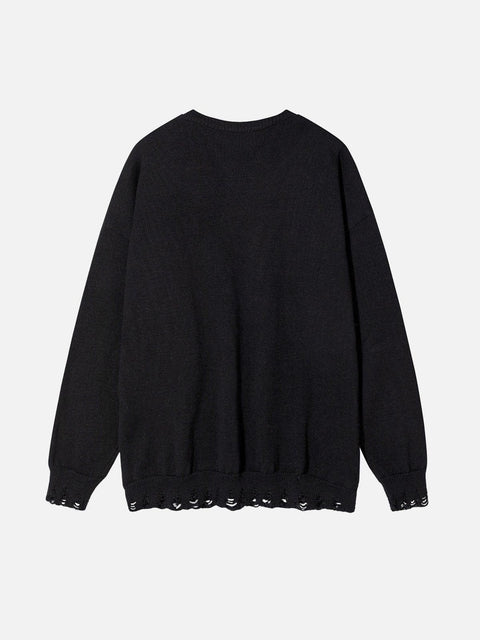 3D Gothic Alphabet Sweater - Anagoc