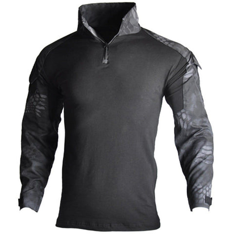 Camouflage Patchwork Tactical Combat Sweatshirt - Anagoc