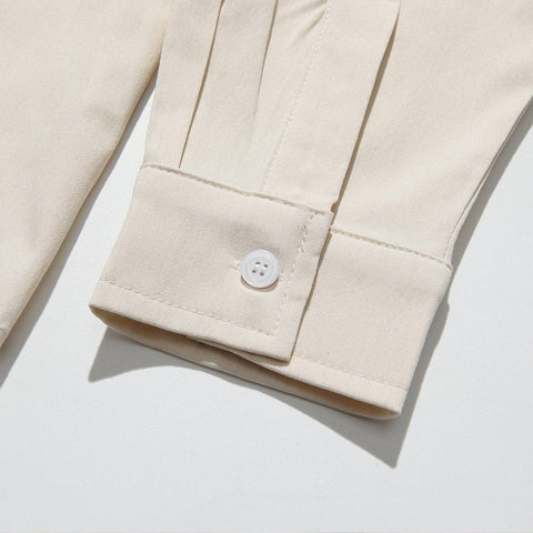 Ribbon Long Sleeve Shirt - Anagoc