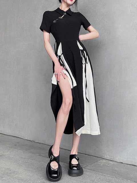 Traditional Oriental Style Ribbon Dress - Anagoc