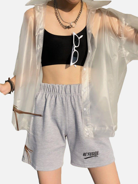 Transparent Tpu Short Sleeve Shirt - Anagoc