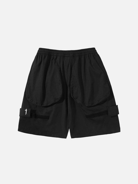 Dark Mechanical Print Cargo Shorts - Anagoc