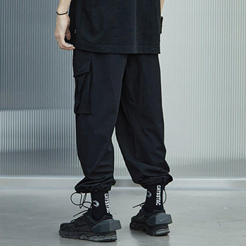 Multi Pockets Drawstring Cargo Pants - Anagoc