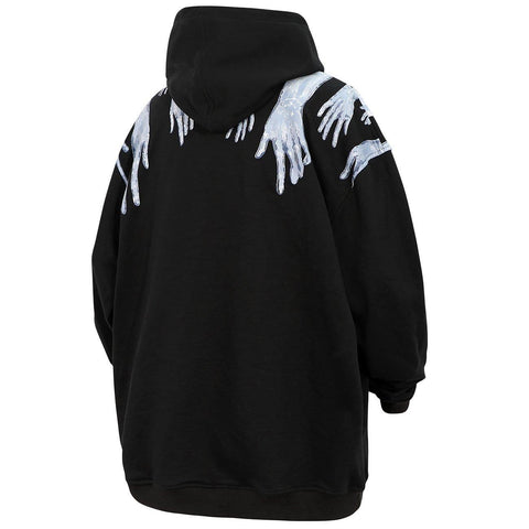 Ghost Palm Print Hoodie - Anagoc