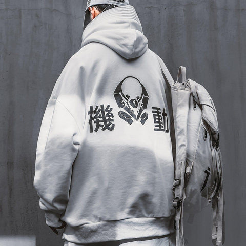 Function Embroidery Fish Mouth Hoodies - Anagoc