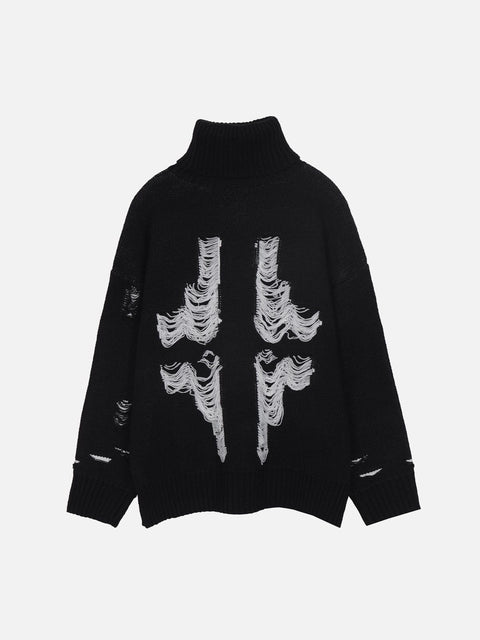 Tassel Pistol Turtleneck Sweater