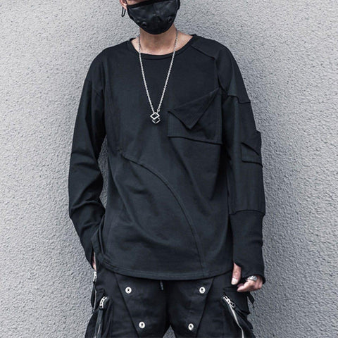 Dark Patchwork Sweatshirt - Anagoc