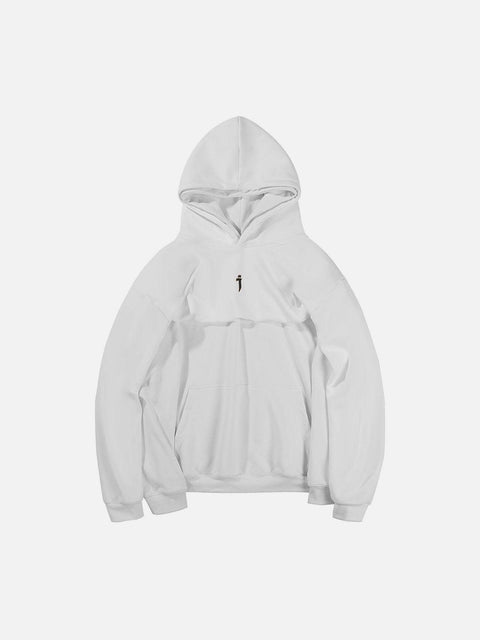 Patchwork Sleeve Fake Two Hoodie - Anagoc
