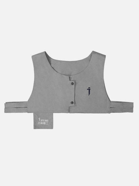 Detachable Vest Embroidery Tee - Anagoc