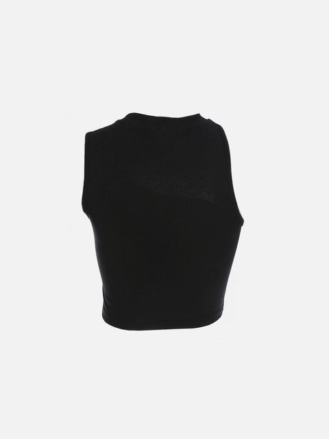 Off Shoulder Sleeveless Irregular Vest - Anagoc