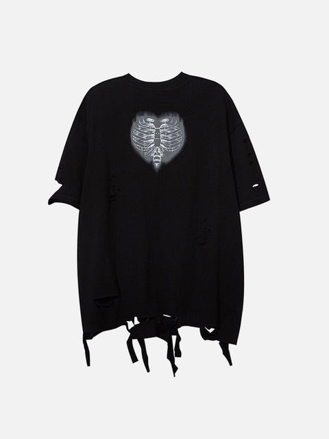 Cut Skull Love Graphic Tee - Anagoc
