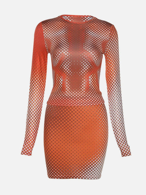 Abstract Print Slim Fit Suit - Anagoc