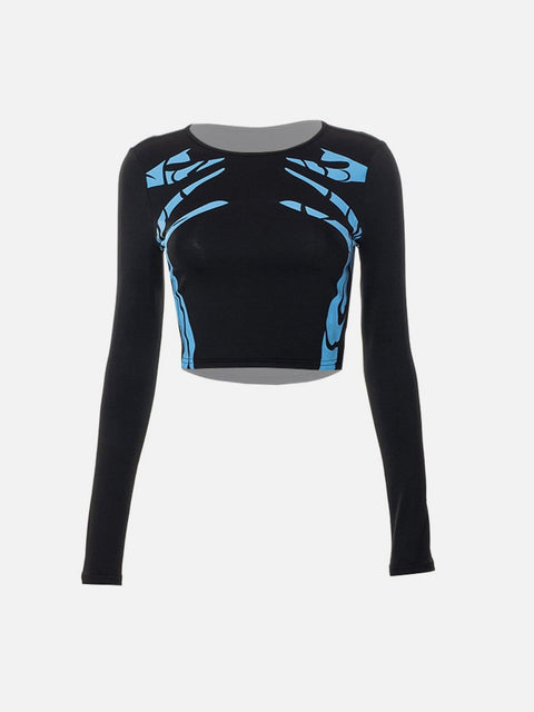 Finger Graphic Long Sleeve T Shirts - Anagoc