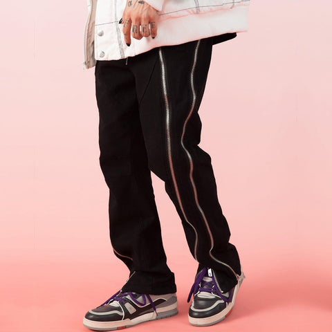 Multi-layer Zipper Pants - Anagoc