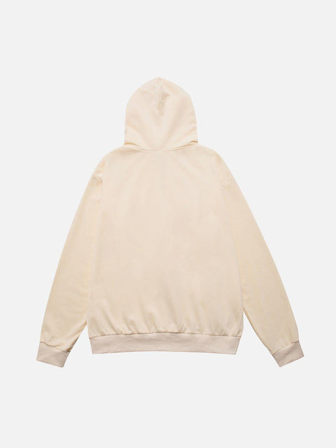 Embroidery Letters Hoodie - Anagoc