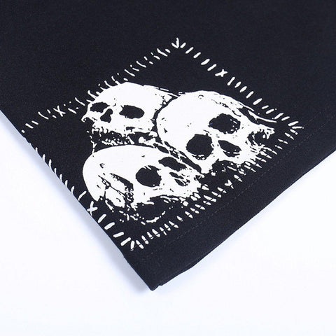 Dark Punk Skeleton Chain Skirt - Anagoc