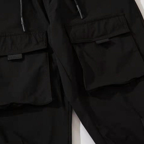 Multi Pockets Drawstring Pants - Anagoc