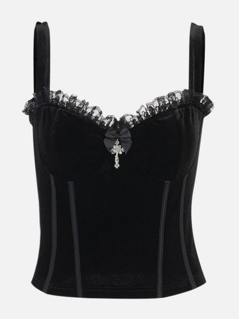 Lace Cross Vest - Anagoc