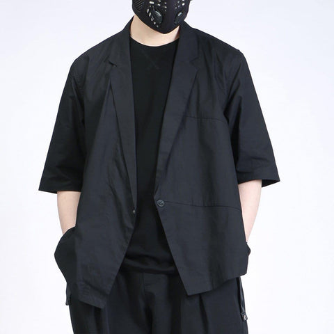 Solid Color Buckle Jacket - Anagoc