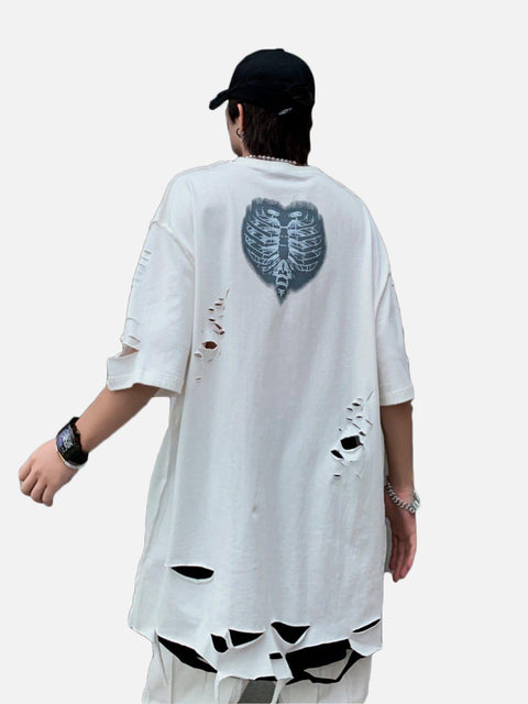 Cut Skull Love Graphic Tee - Anagoc