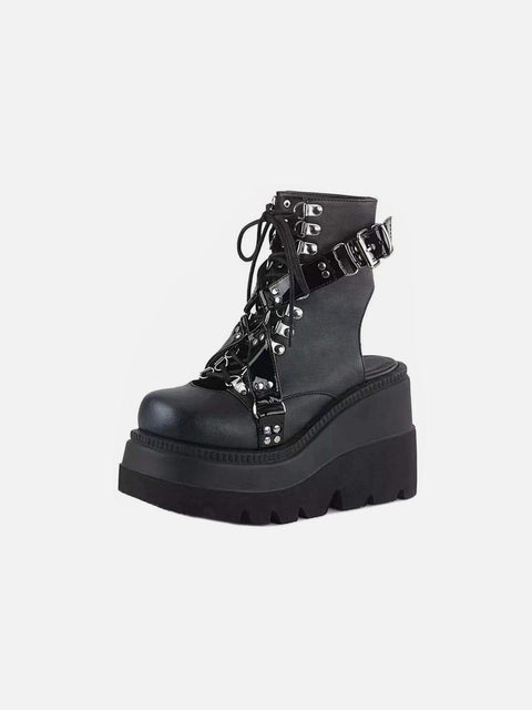 Straps Platform Martin Sandals - Anagoc